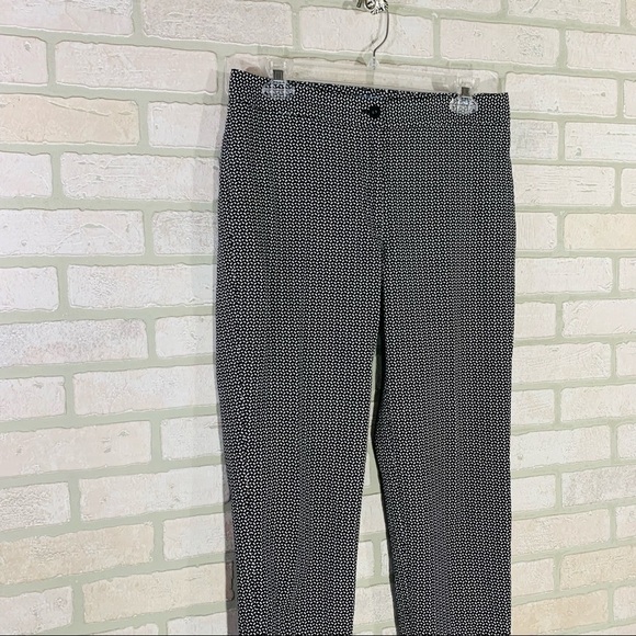 J. McLaughlin Yara Black Print Slim Leg Pants Size 6 - Picture 2 of 8